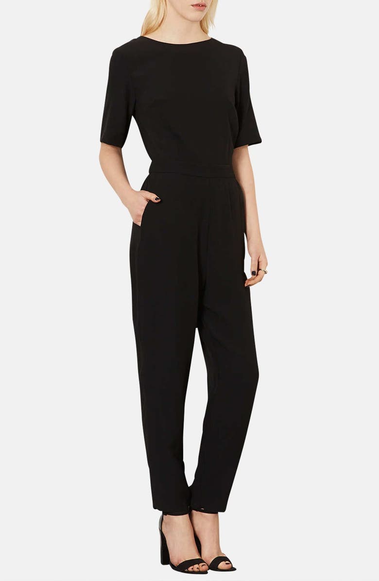 Topshop Matte Satin Jumpsuit, Main, color,