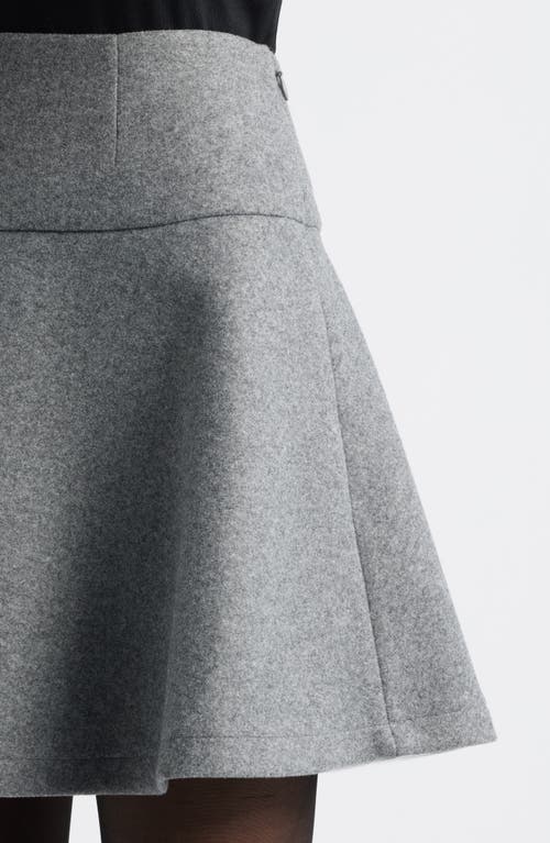 Treasure & Bond Flare Miniskirt In Gray