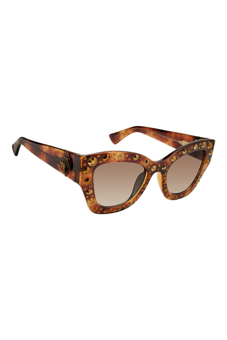 51mm Cat Eye Sunglasses, Alternate, color, HAVANA/ BROWN GRADIENT