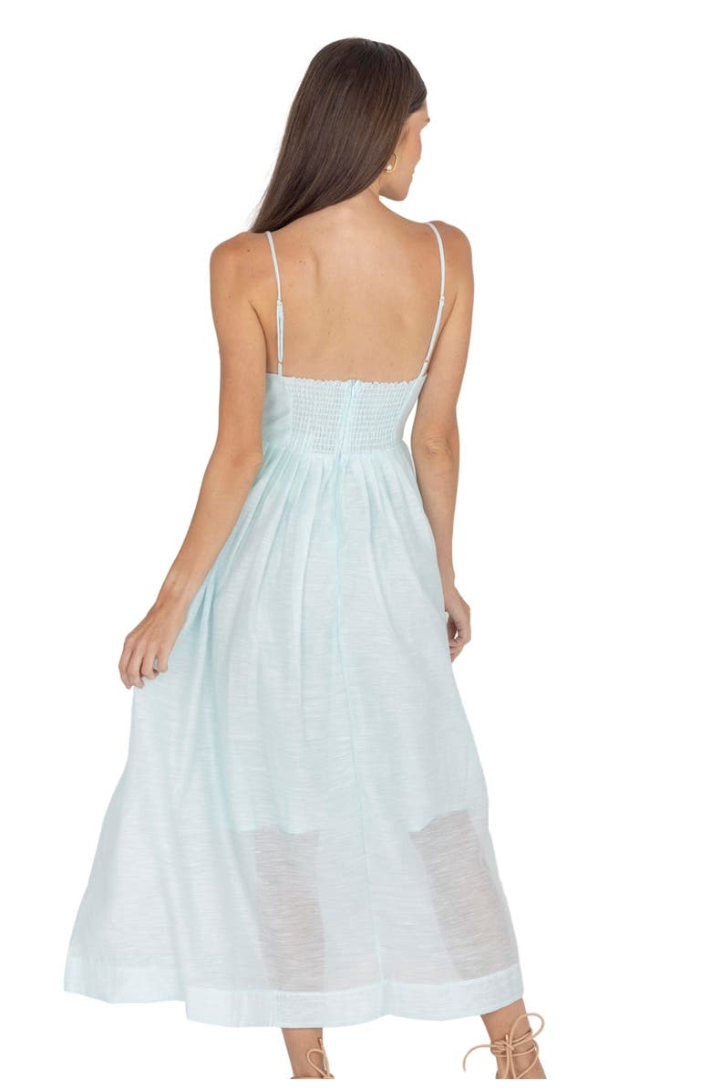 AKALIA Adeli V Neck Midi Dress, Alternate, color, Sky Blue