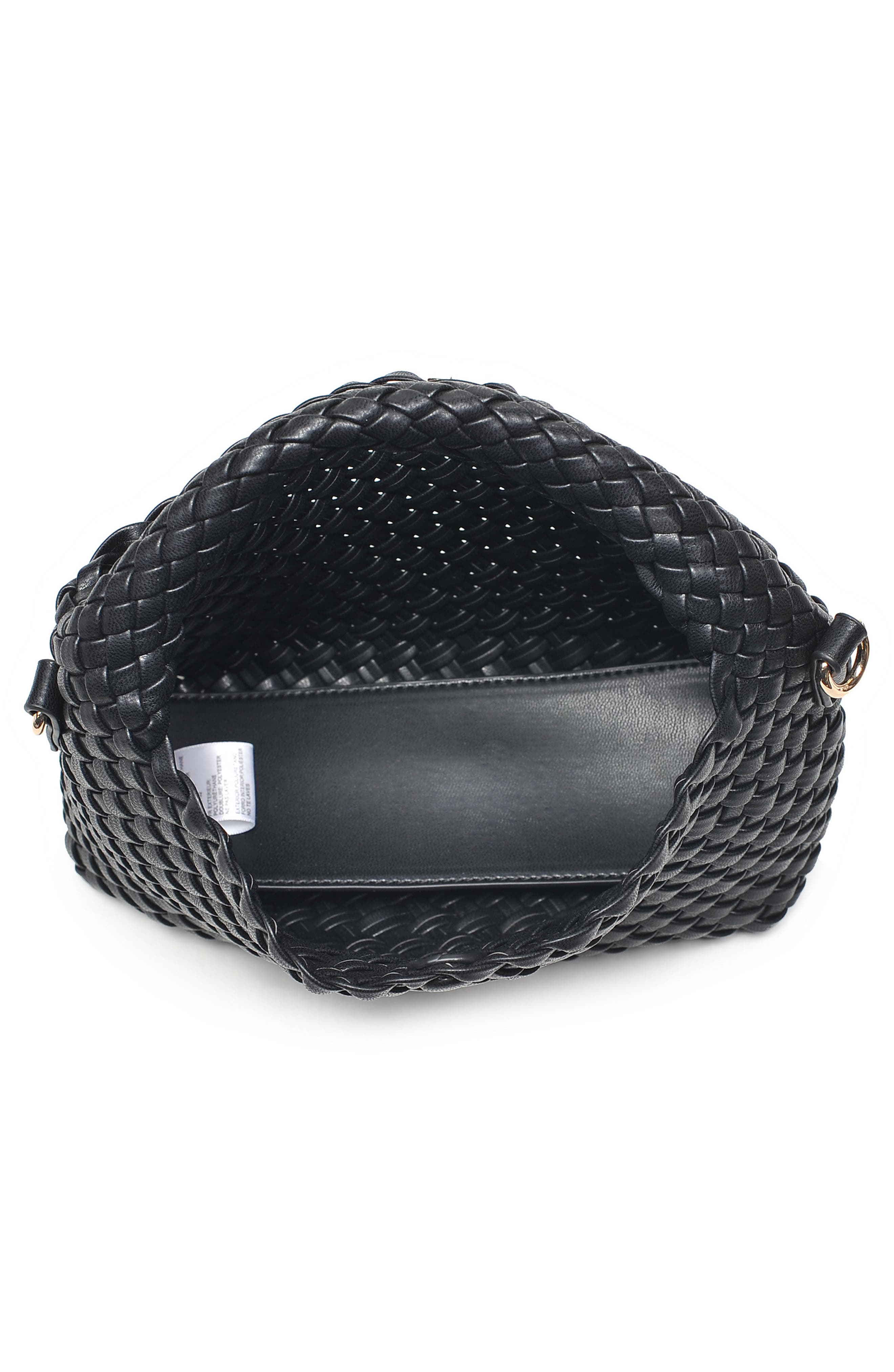 MODA LUXE Jessamine Woven Satchel, Alternate, color, Black