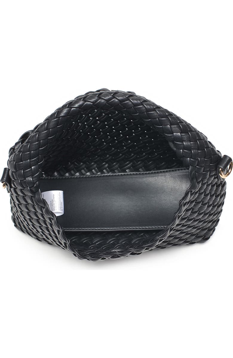 MODA LUXE Jessamine Woven Satchel, Alternate, color, Black