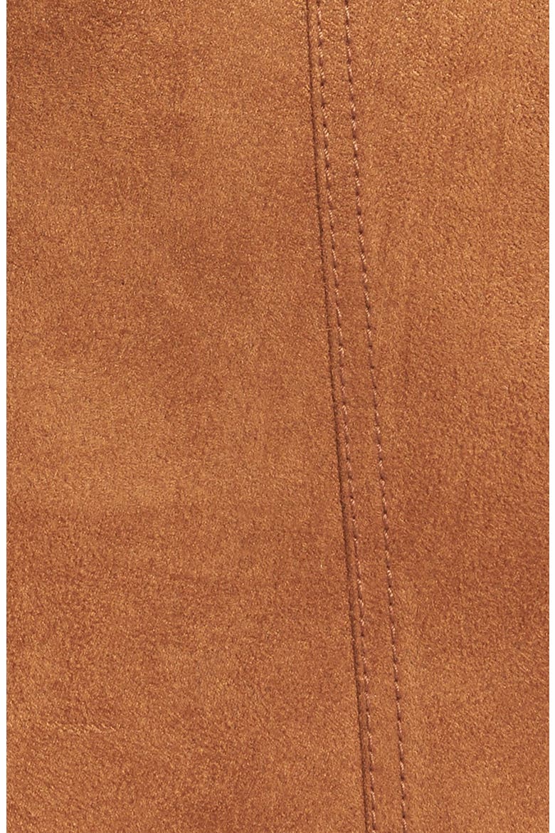 Faux Suede A-Line Miniskirt, Alternate, color, BROWN TOFFEE