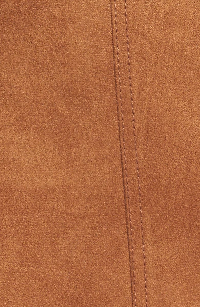 Hinge Faux Suede A-Line Miniskirt, Alternate, color,