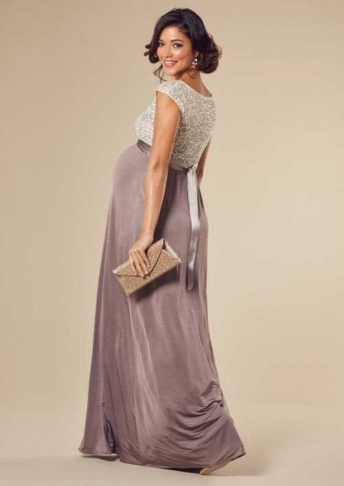 Tiffany Rose Maternity Mia Maternity Gown In Brown