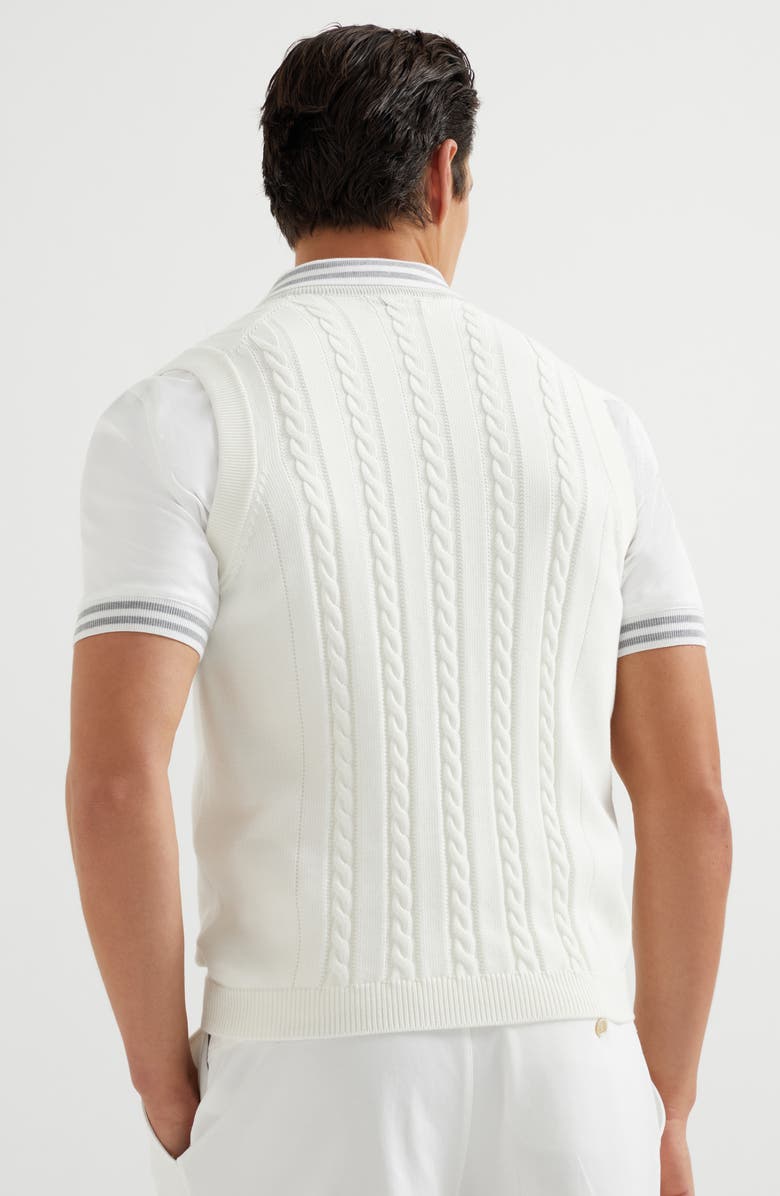 Brunello Cucinelli Cable knit sweater vest, Alternate, color, 