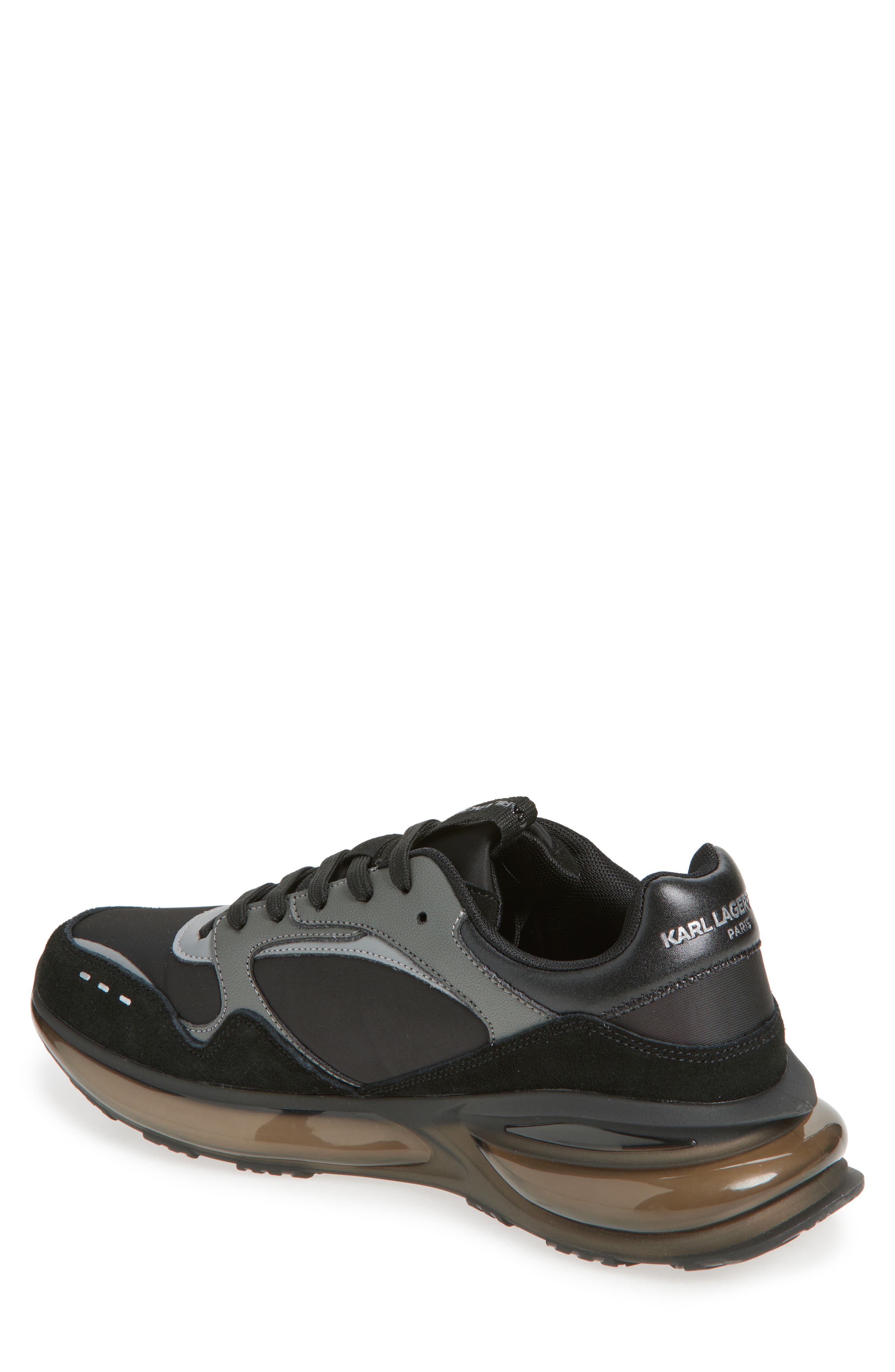 KARL LAGERFELD PARIS Athletic Karl Head Sneaker, Alternate, color, Black/ Grey