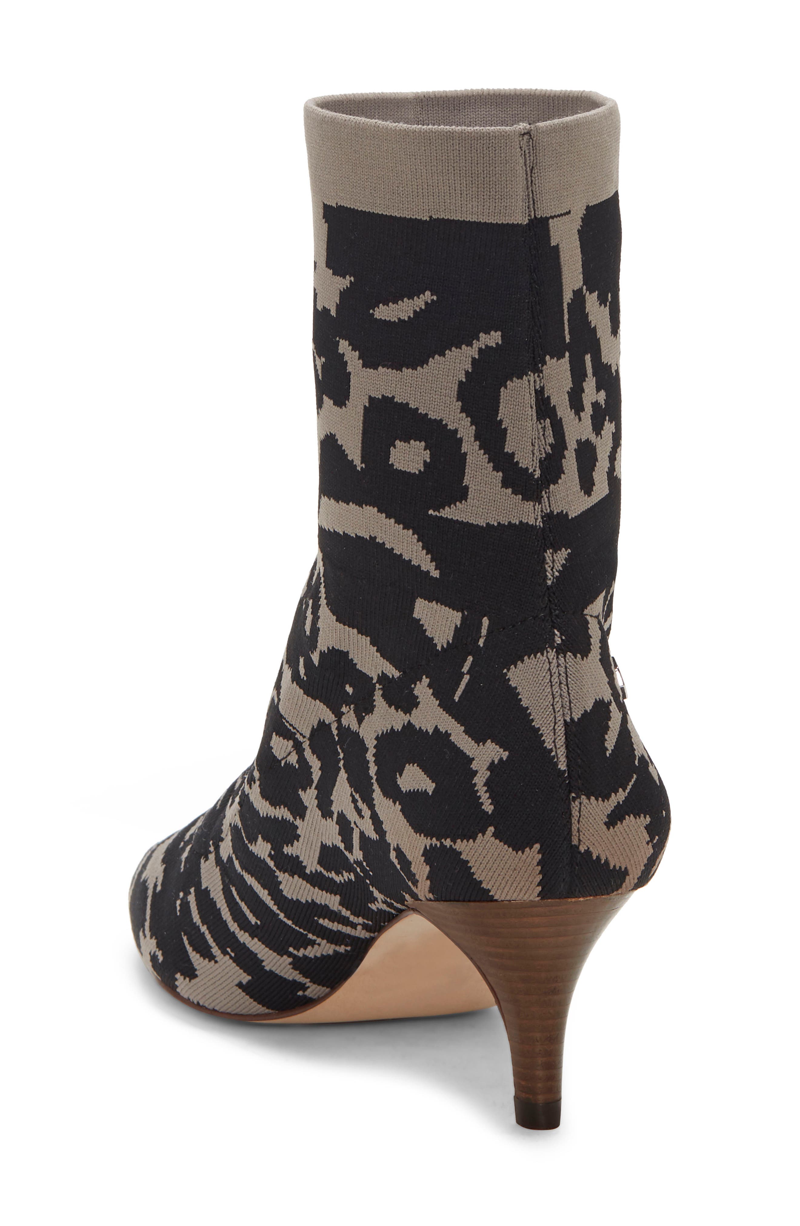 Vachel Sock Bootie, Alternate, color, GREY ANIMAL PRINT FABRIC