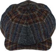 Wigens Men's Tweed Check Melange Classic Newsboy Cap