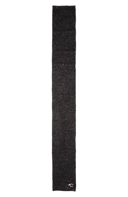Karl Lagerfeld Paris Shimmer Pompom Beanie & Scarf Set In Black