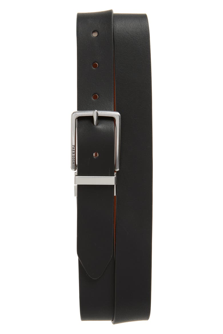 Carter Reversible Leather Belt, Main, color, BLACK BROWN