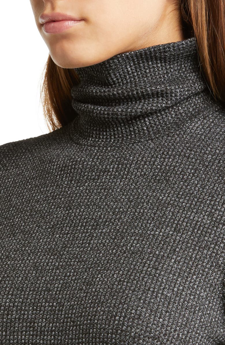 Sol Angeles Puff Sleeve Thermal Knit Turtleneck Sweater, Alternate, color, 