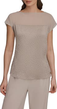 Donna Karan New York Mixed Media Top