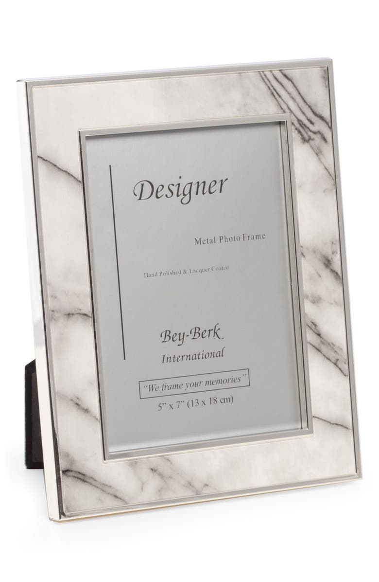 Bey-Berk Marble Picture Frame, Main, color, Multi-Color
