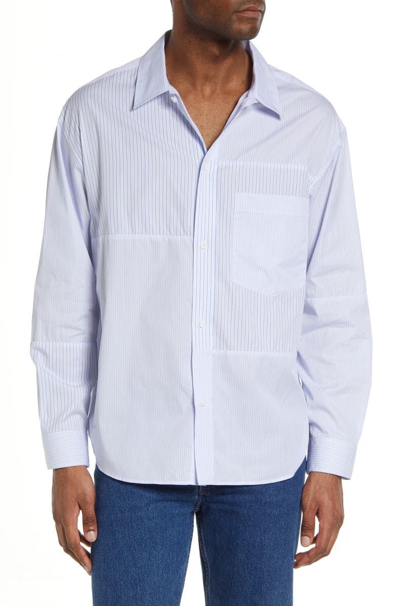 FRAME Men's Summer Mix Stripe Button-Up Shirt, Main, color,