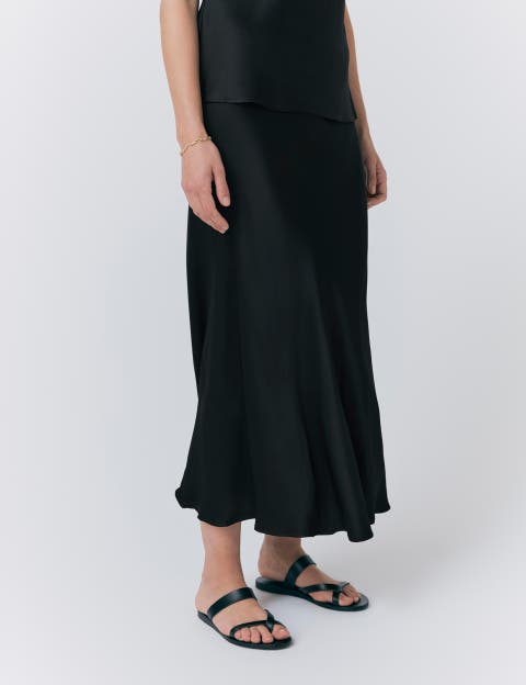 Luna Satin Slip Skirt