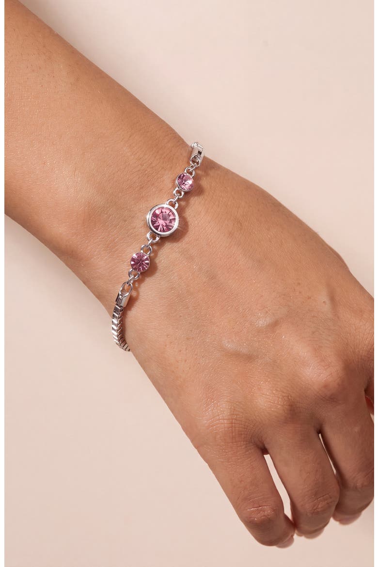 Crystal Glitter Bangle, Alternate, color, Fuchsia