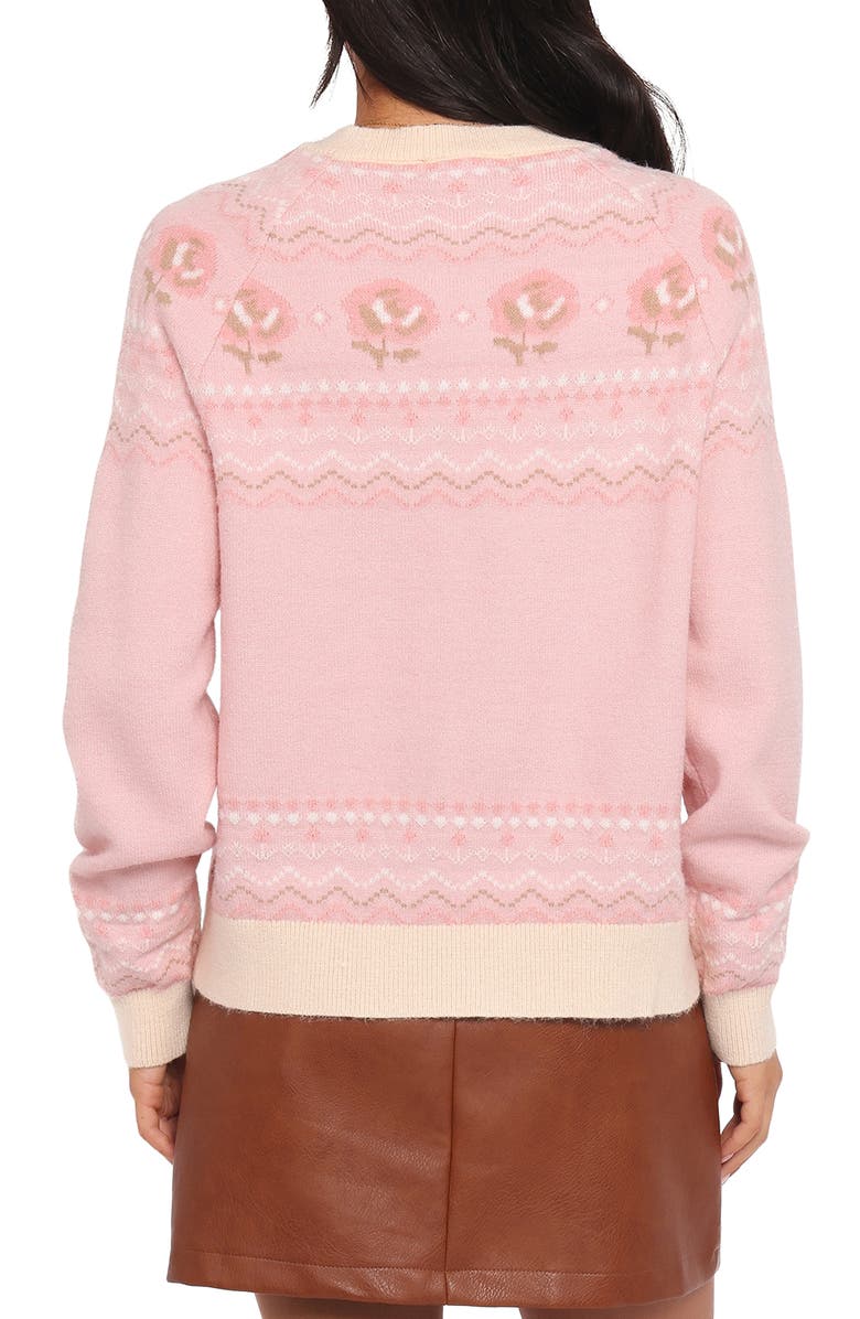 Petal & Pup Poppi Fair Isle Cardigan, Alternate, color, Pink