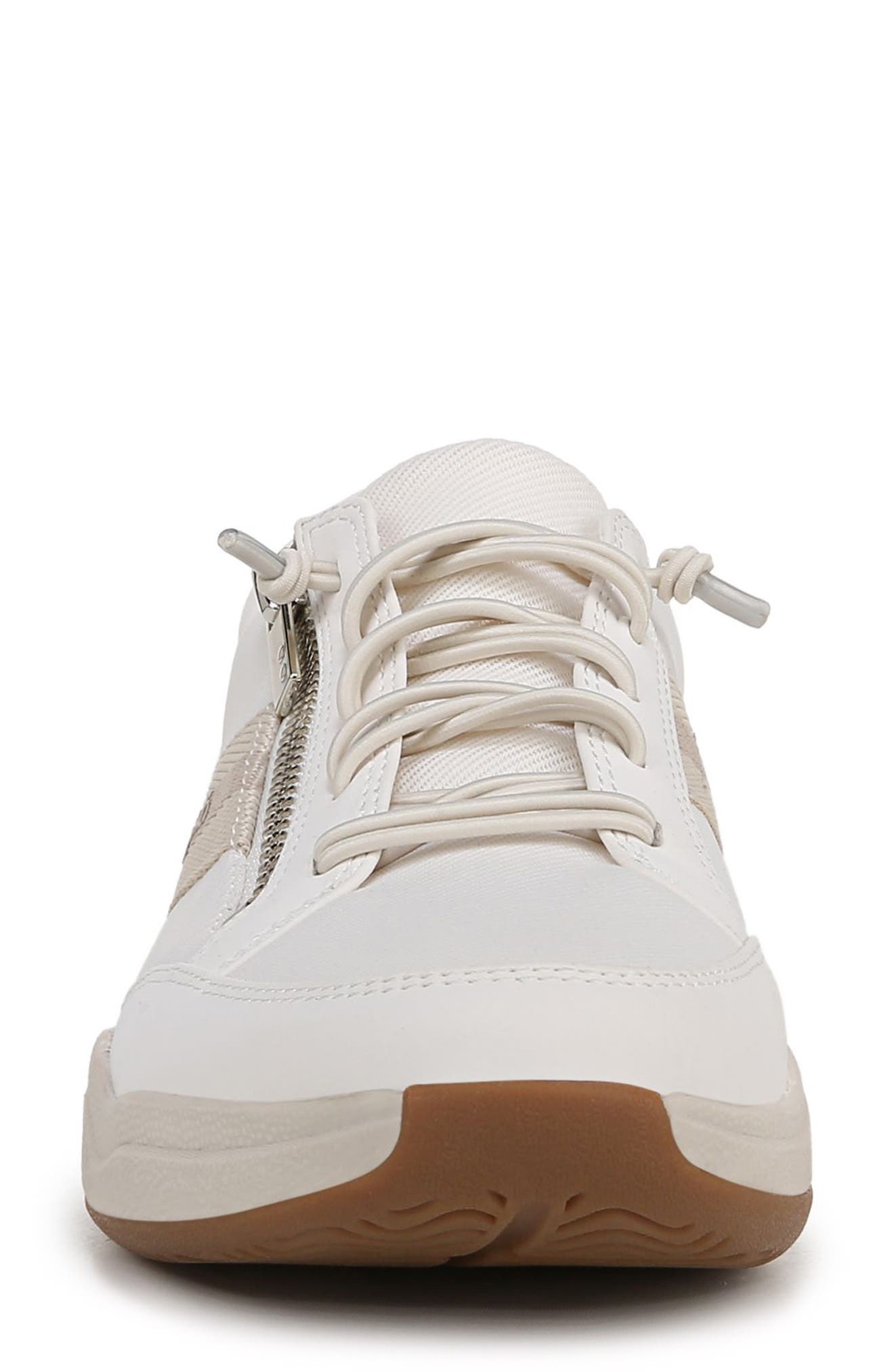 Carefree Zip Walking Sneaker, Alternate, color, WHITE ALYSSUM