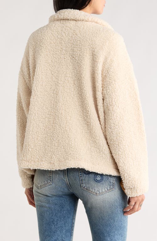 Blanknyc High Pile Fleece Trim Faux Suede Jacket In Brown