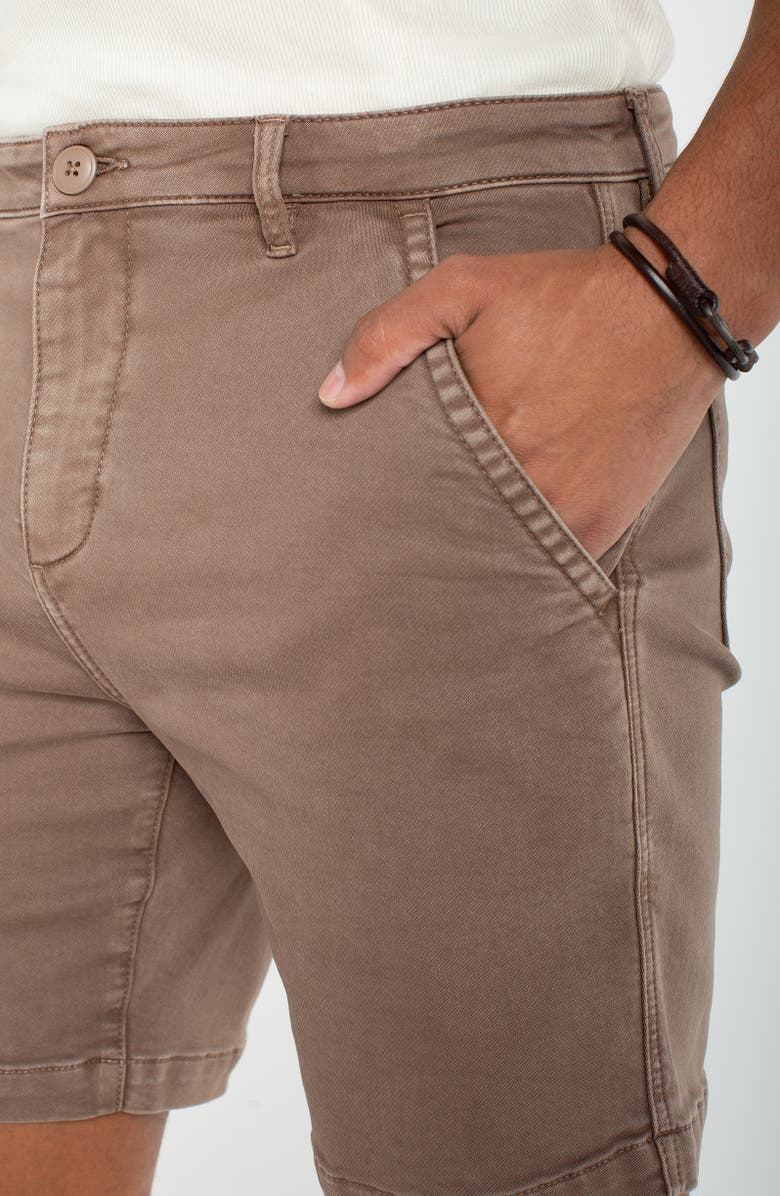 Liverpool Los Angeles 8-Inch Flat Front Knit Twill Shorts, Alternate, color, Pine Bark