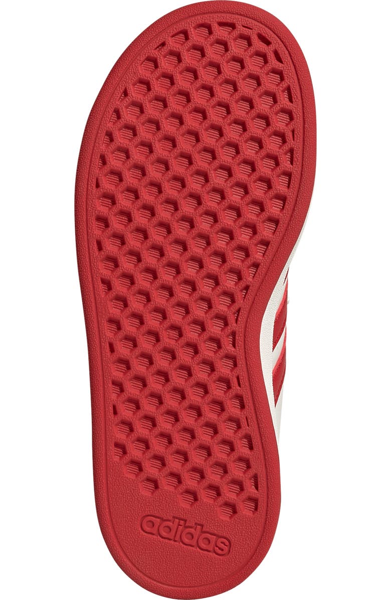 adidas Kids' Grand Court 2.0 Sneaker, Alternate, color, Off White/ Red/ Black