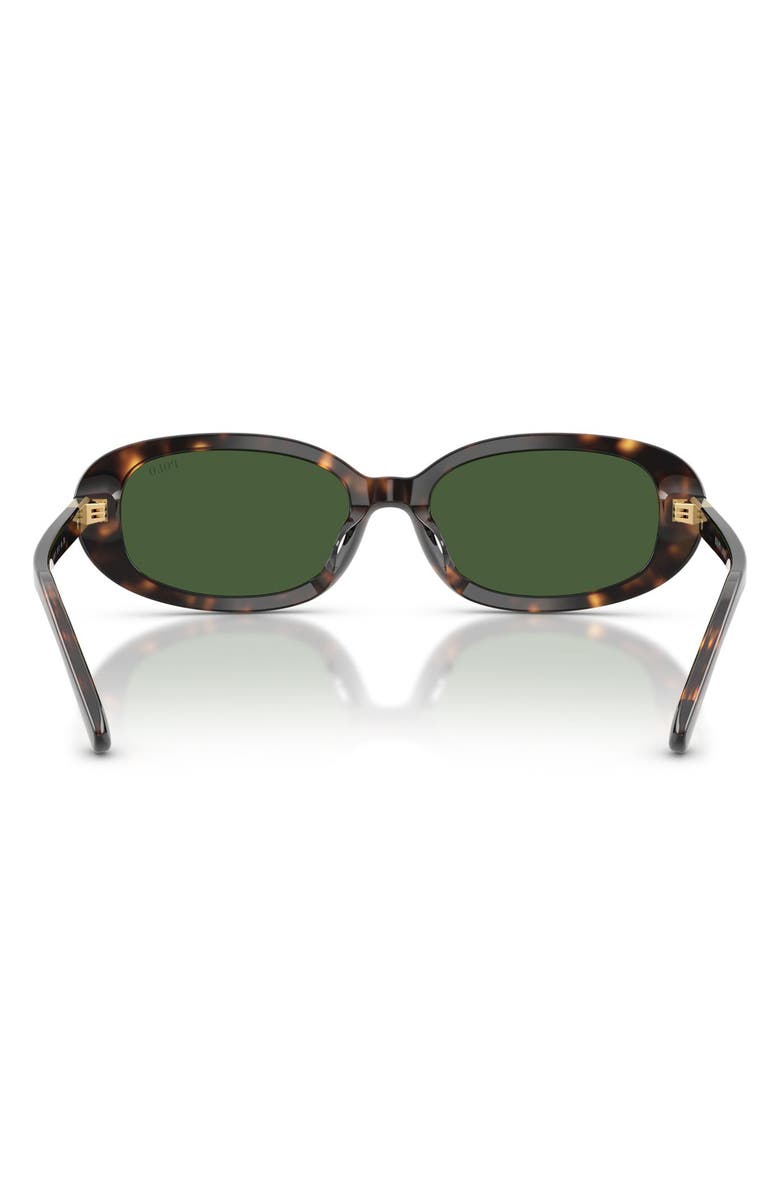 Polo Ralph Lauren 53mm Oval Sunglasses, Alternate, color, Shiny Dark Havana / Green