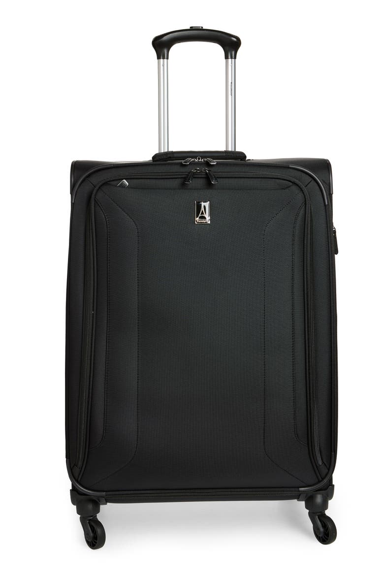 Pilot Air™ 2 25" Expandable Medium Checked Spinner Luggage, Main, color, BLACK