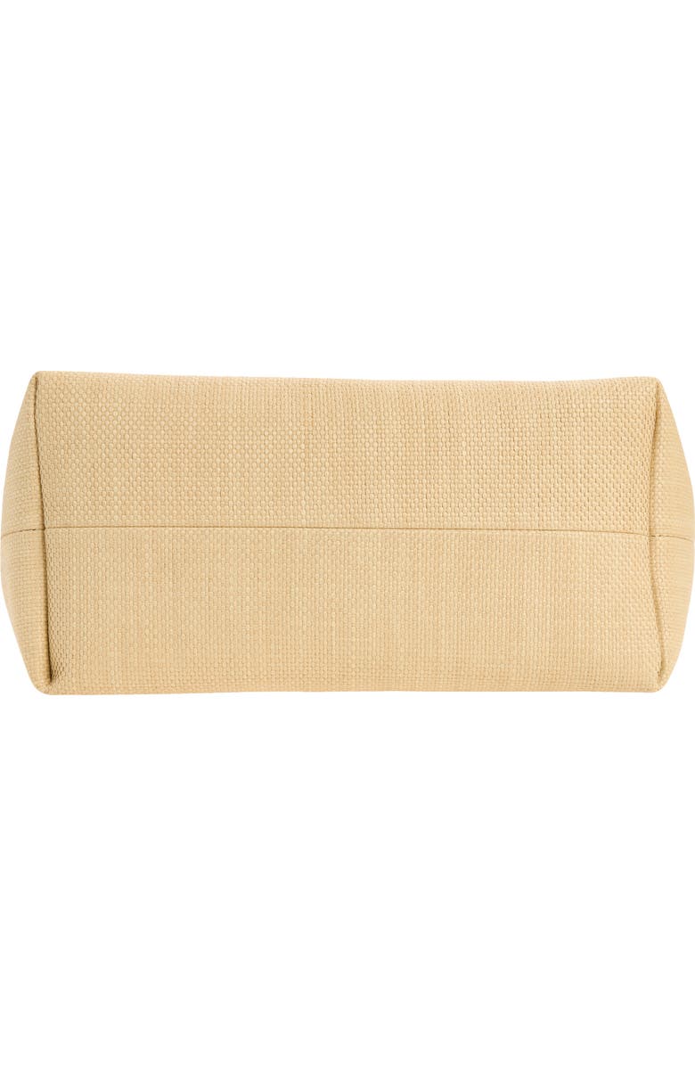 Versace Large Rivière Woven Raffia Tote, Alternate, color, Natural White Rosewood Gold