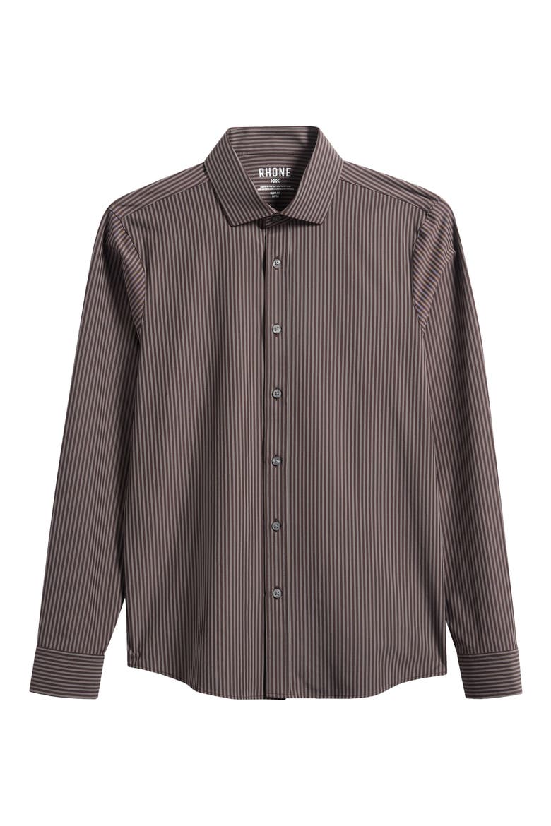 State of Mind Slim Fit Pinstripe Button-Up Shirt, Main, color, DARK ESPRESSO STRIPE