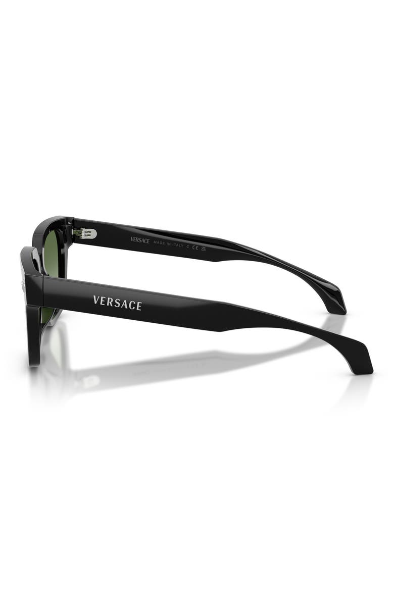 52mm Square Sunglasses, Alternate, color, BLACK / GREEN GRADIENT
