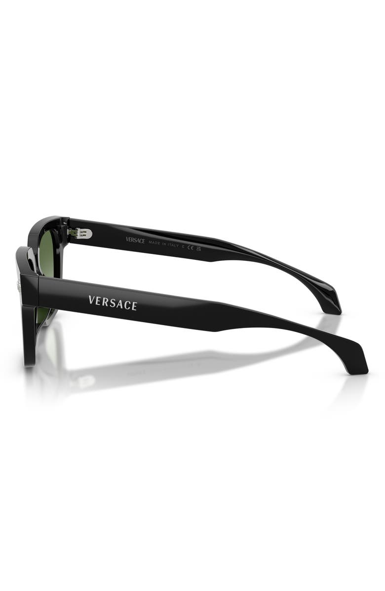 Versace 52mm Square Sunglasses, Alternate, color, Black / Green Gradient