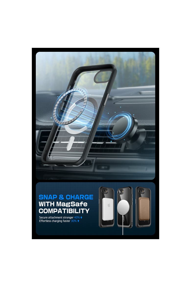 UB MAG Series iPhone 16e Clear Slim MagSafe Case, Alternate, color, Black - iPhone 16e