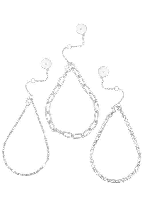 Vince Camuto Stackable Bracelet Set In Silver