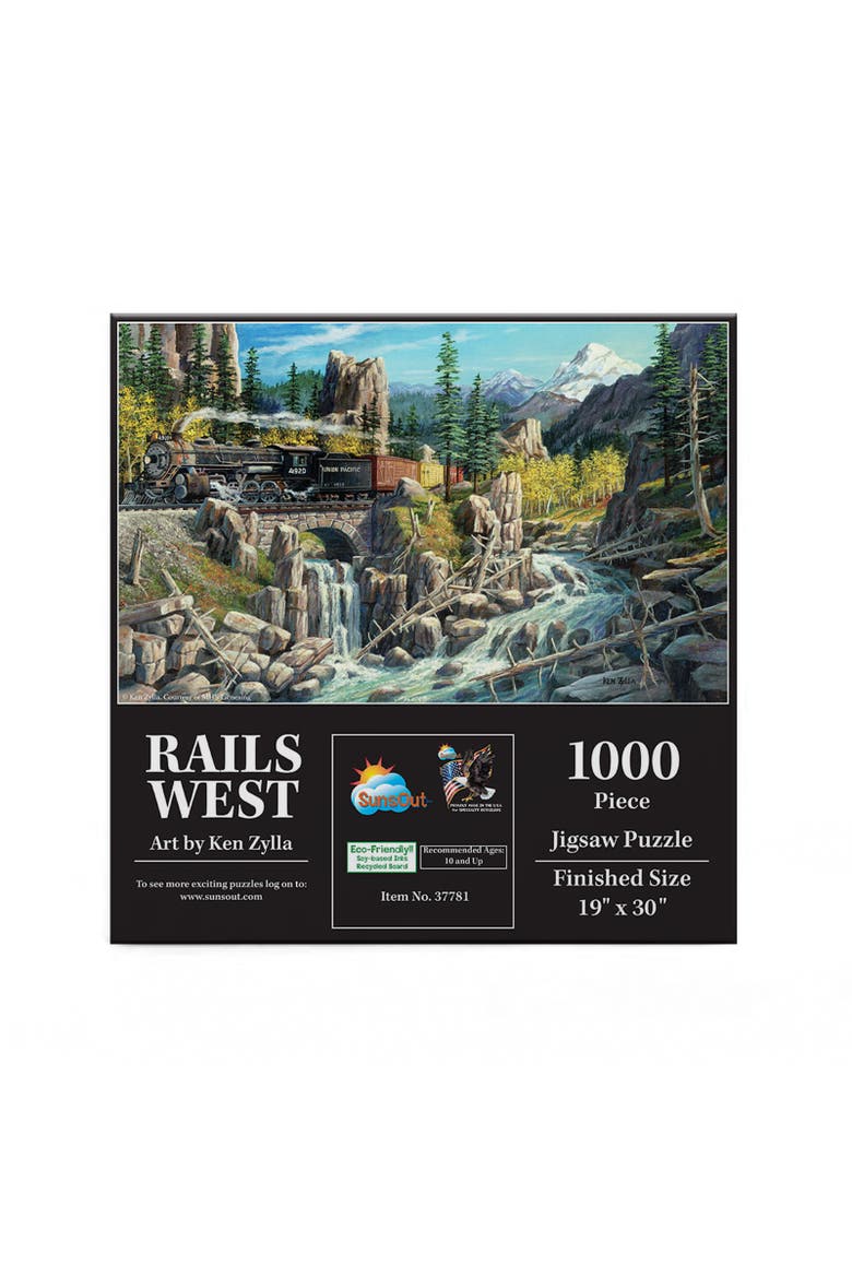Rails West 1000 piece Jigsaw Puzzle for Adults, Alternate, color, Multicolor