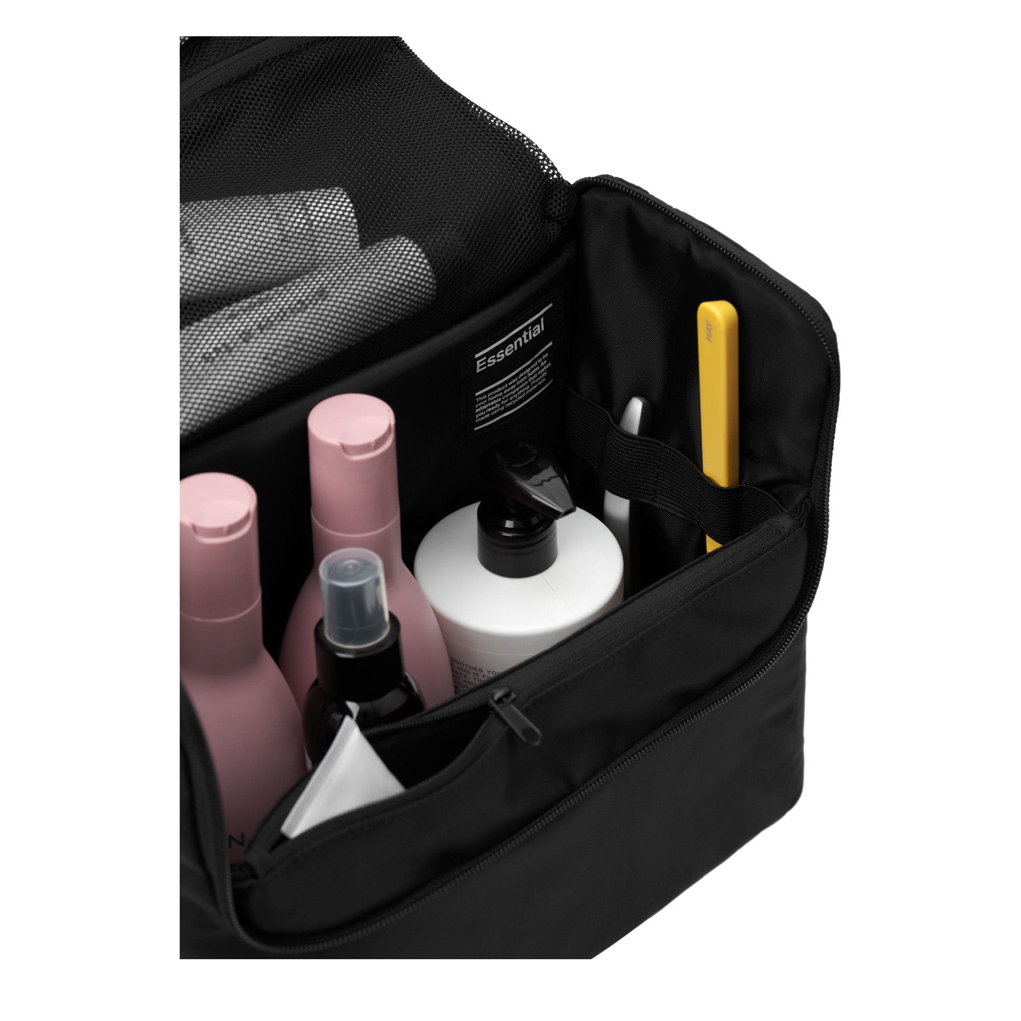 D_b_ Essential Wash Bag, Alternate, color, Black Out