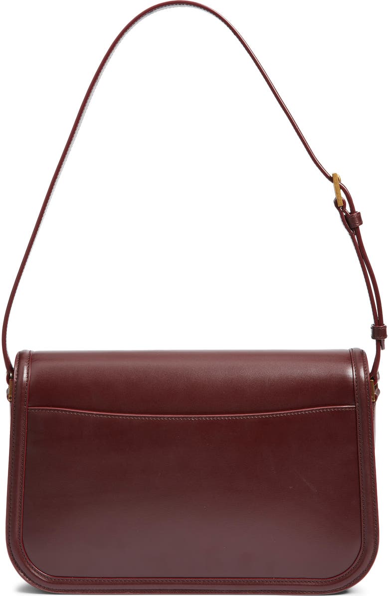 Saint Laurent Large Solferino Leather Shoulder Bag, Alternate, color, Rouge Cabernet