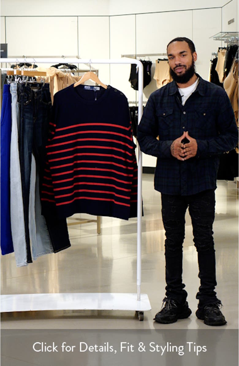 Stripe Waffle Knit T-Shirt, sales video thumbnail