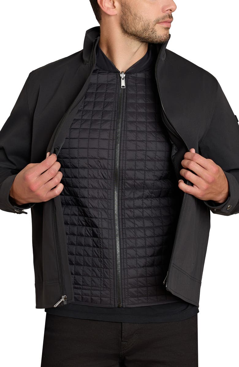 Sam Edelman 3-in-1 Systems Stand Collar Water Resistant Jacket with Quilted Bib, Alternate, color, 