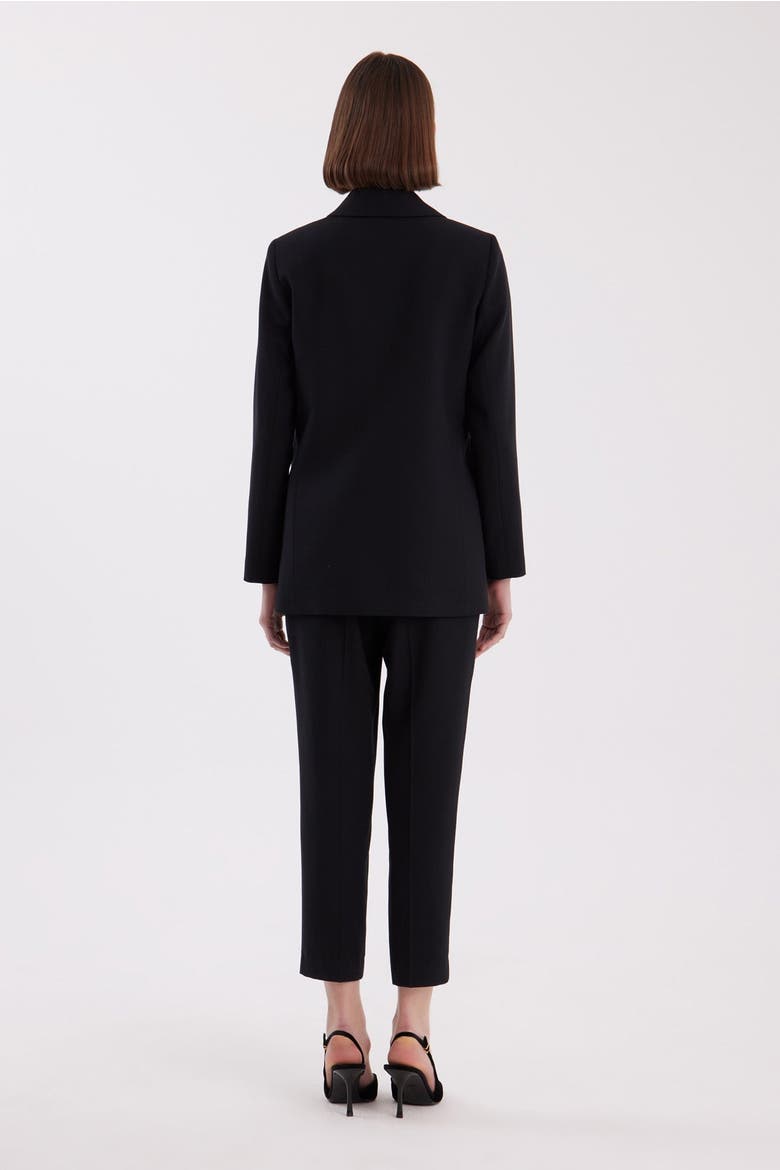 Black Jacket and Carrot-Leg Pants Set, Alternate, color, Black