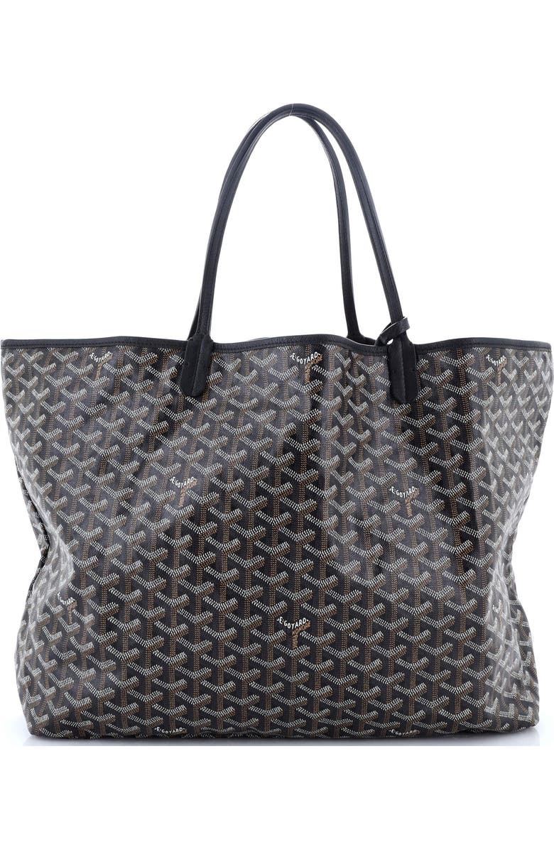Pre-Owned Goyard Saint Louis Tote Coated Canvas GM, Main, color, Black