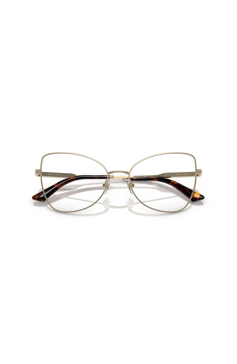 Jimmy Choo 55mm Butterfly optical glasses, Alternate, color, Gold