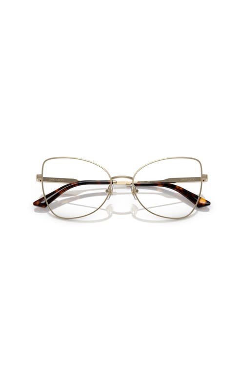 Jimmy Choo 55mm Butterfly Optical Glasses In Gold