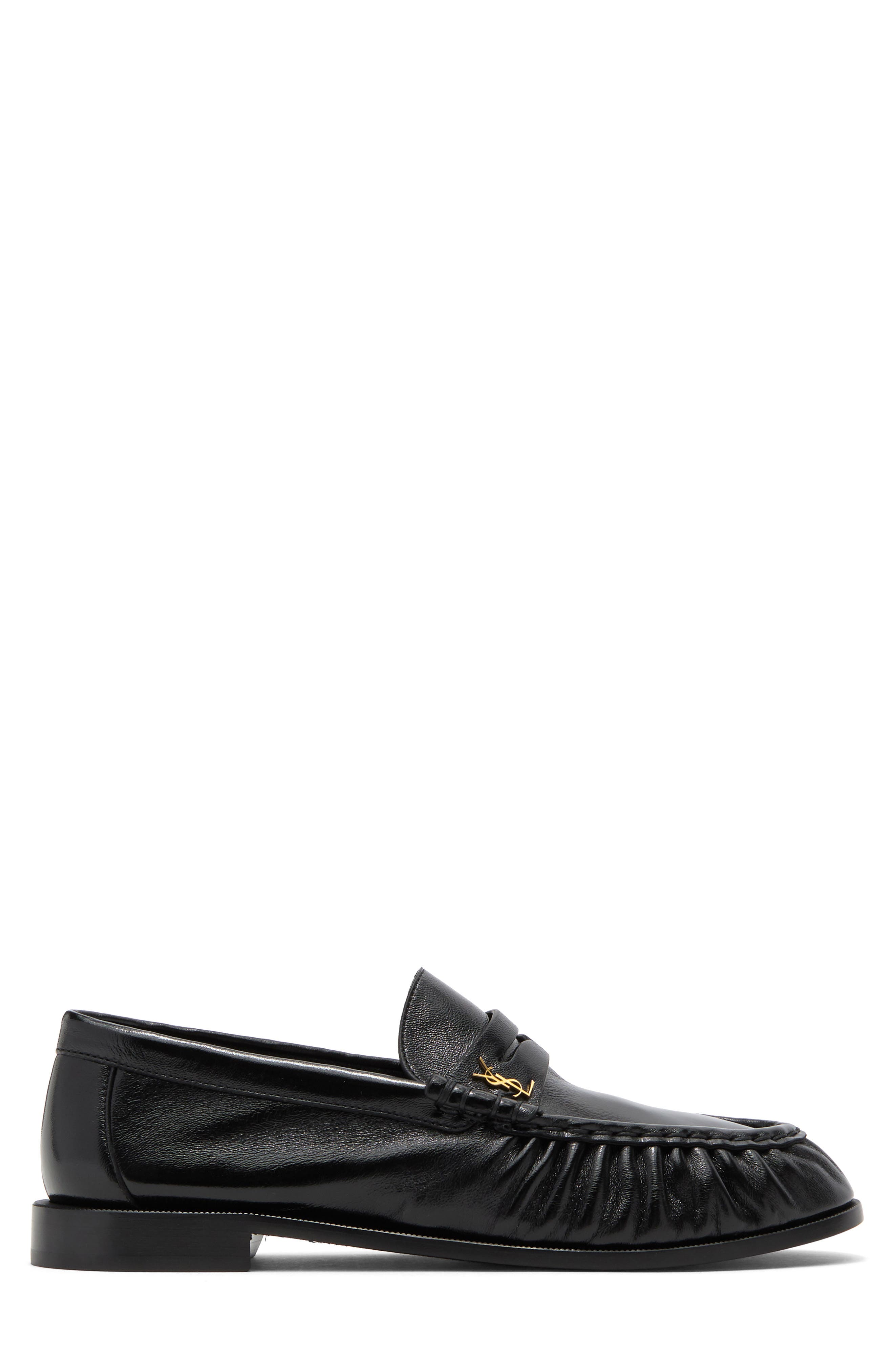 Saint Laurent Penny Loafer, Alternate, color, Black
