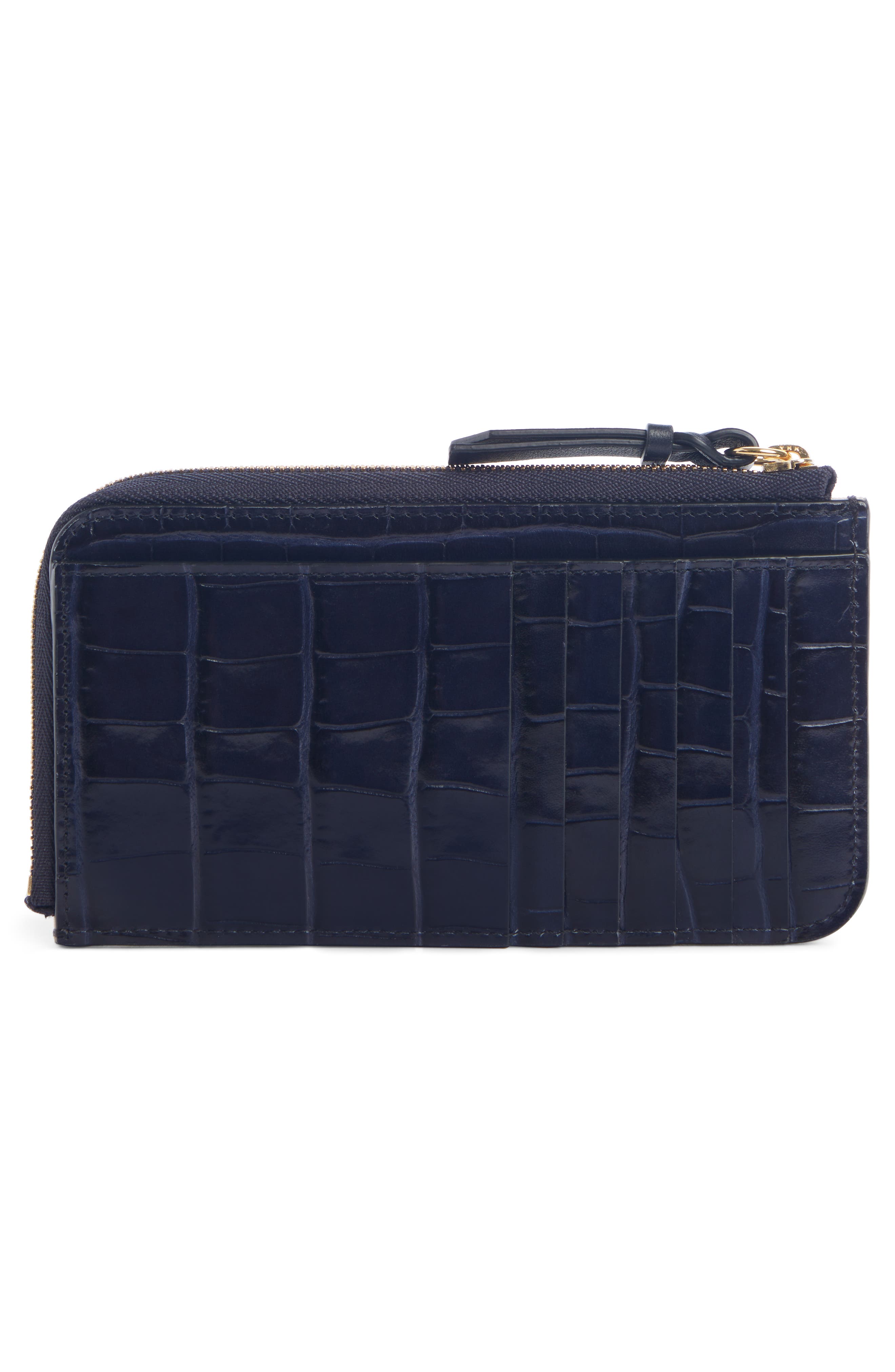 Chloé Walden Croc Embossed Leather iPad Pouch, Alternate, color, 