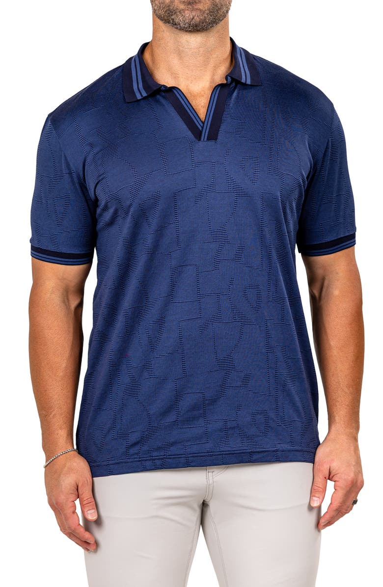 Maceoo Marthy Blue Polo, Main, color,