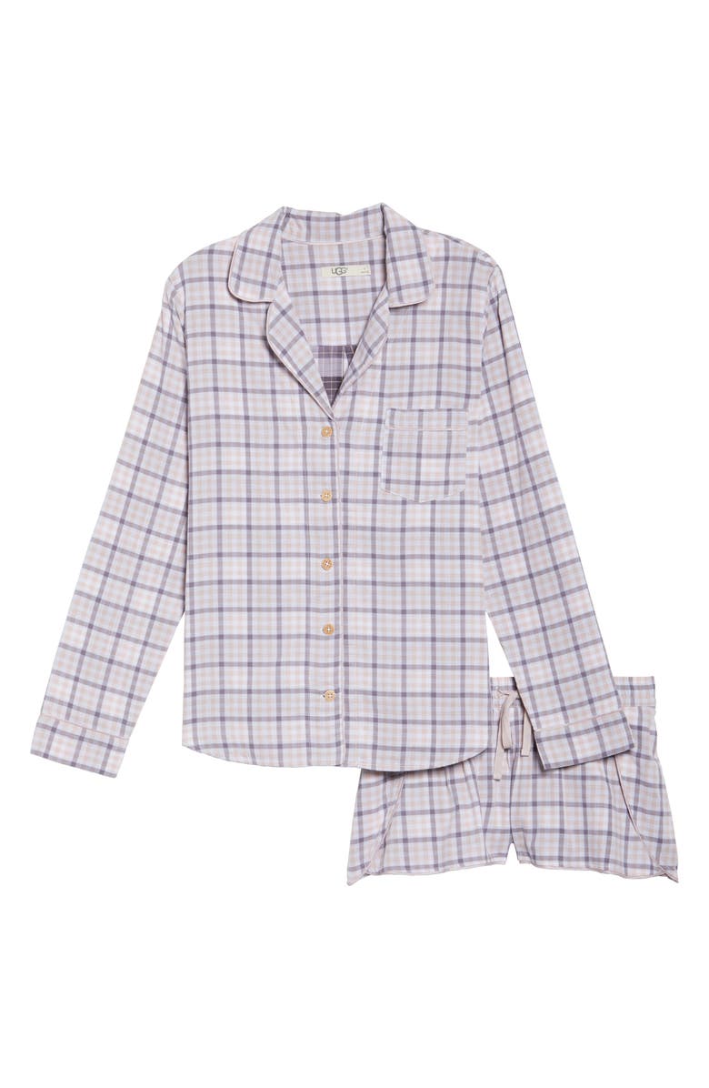 UGG<sup>®</sup> UGG Milo Check Short Pajamas, Alternate, color, 