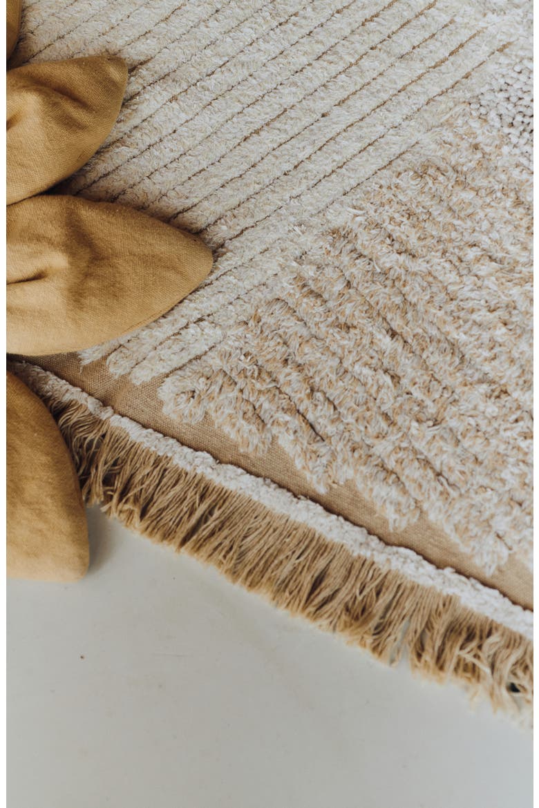 Farm Fields Cotton Blend Washable Play Rug, Alternate, color, NATURAL