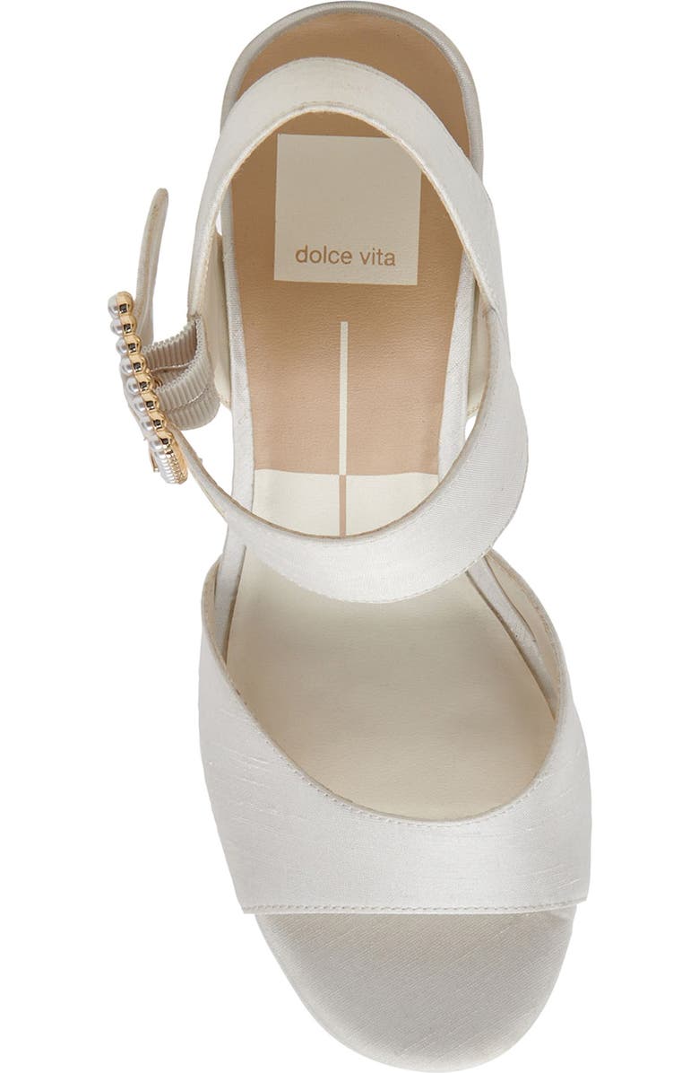 Dolce Vita Bobby Imitation Pearl Ankle Strap Platform Sandal, Alternate, color,
