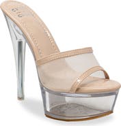 CHASE AND CHLOE Mesh Strap Platform Sandal
